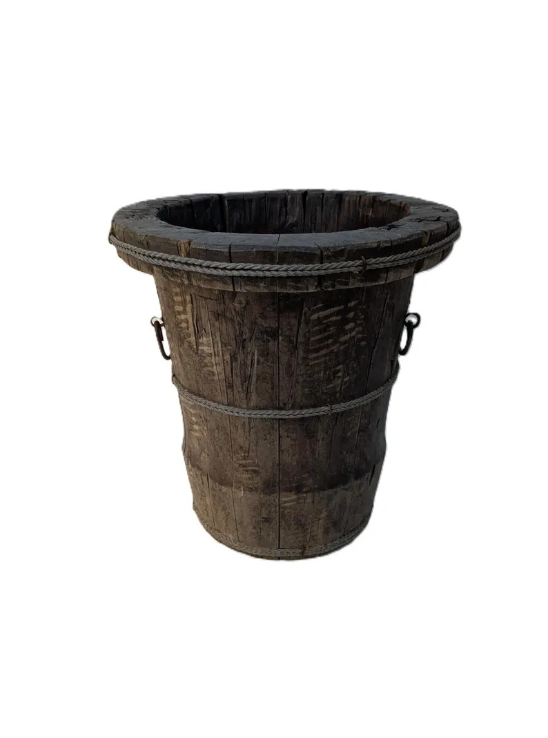 Antiqued Wood and Metal Primitive Bucket ~ Aged Distressed Pail ~ 12" High | Etsy (Global)