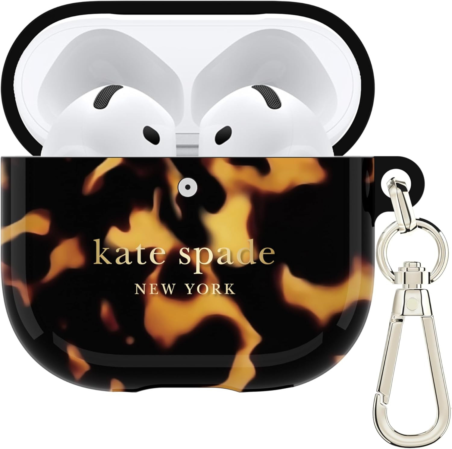 kate spade new york AirPods 4 Protective Case with Keychain Ring - Transparent Tortoise, Compatib... | Amazon (US)