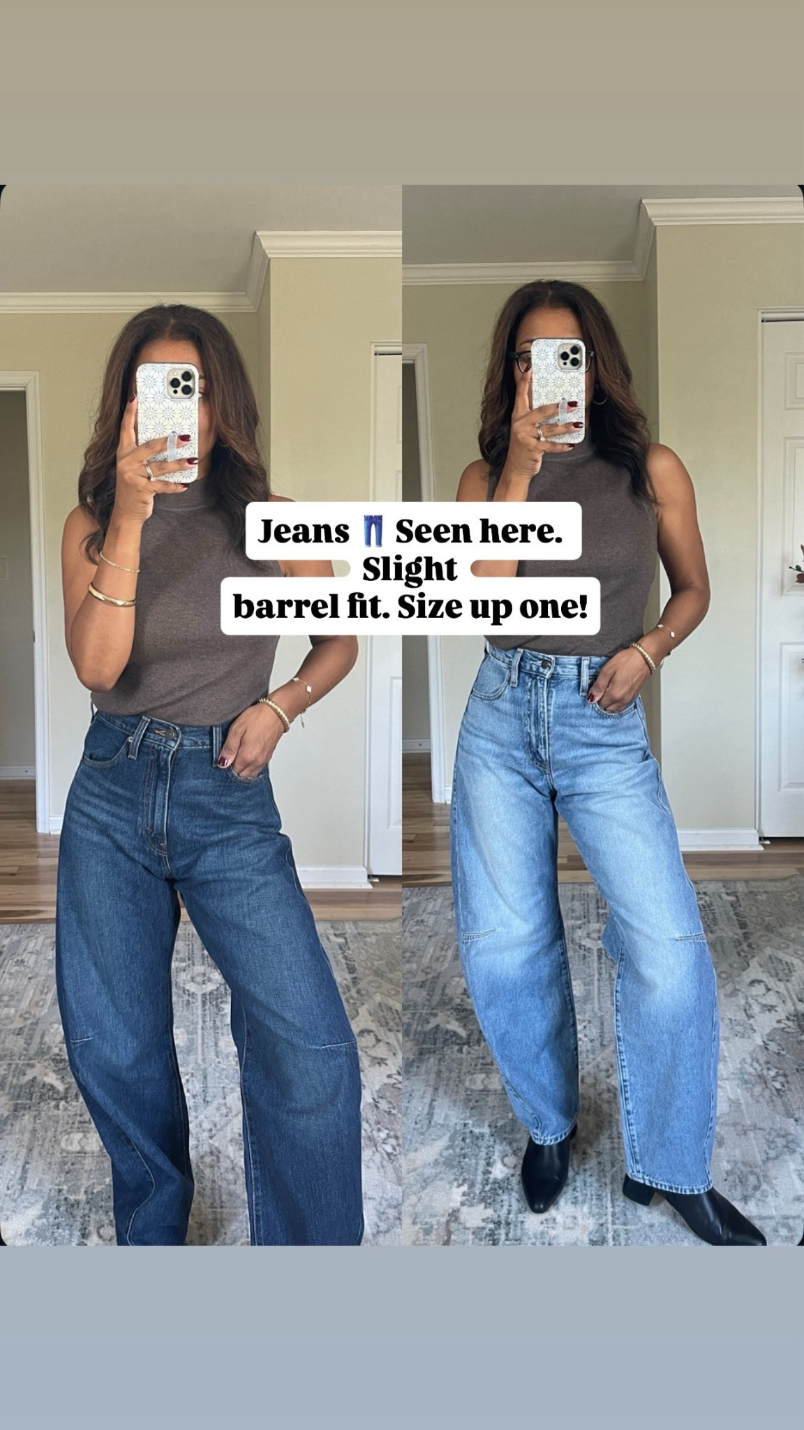 These jeans are 10/10! I would size up one size from your normal size

L #ltkover40 #ltkfindsunder50 #ltkfindsunder100

