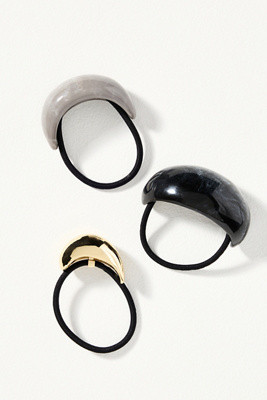 Resin Pony Cuff Hair Ties, Set of 3 | Anthropologie (US)