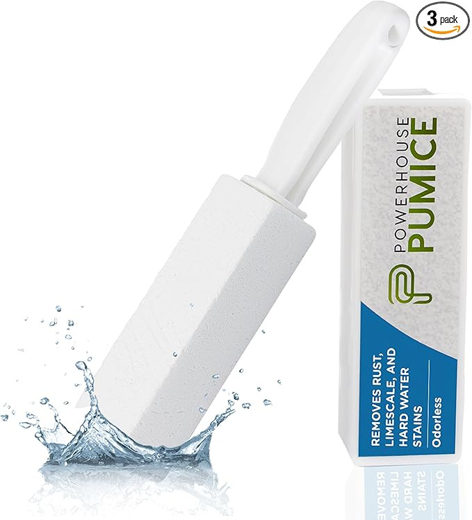 Powerstone Pumice Stone Toilet Bowl Cleaner with Handle (1-pack) - A Solution for Hard Water Stai... | Amazon (US)