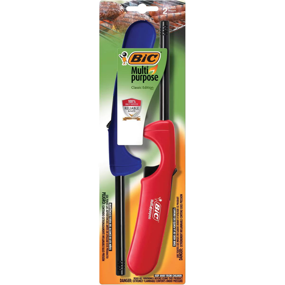 BIC Multi-Purpose Lighter 2pk: Dual Pack, Butane Powered, Metal & Plastic Wand for Candles | Target