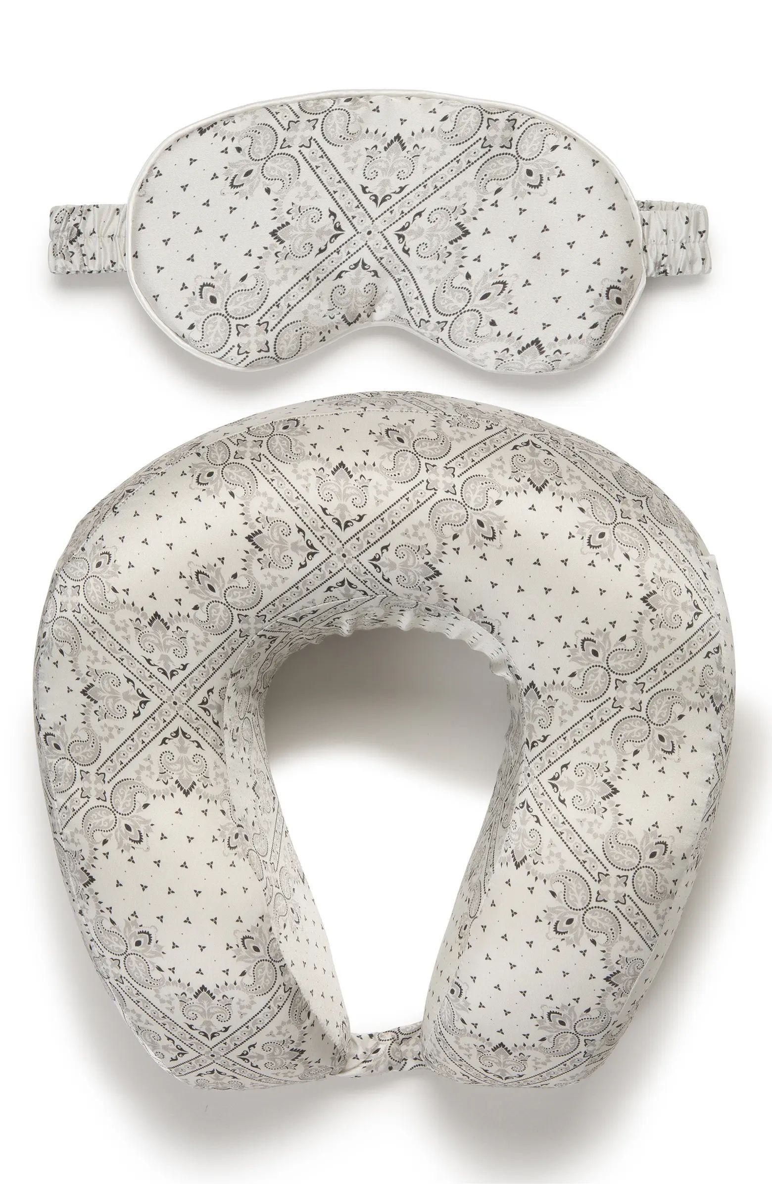 CALPAK Silk Travel Neck Pillow & Eye Mask Set | Nordstrom | Nordstrom