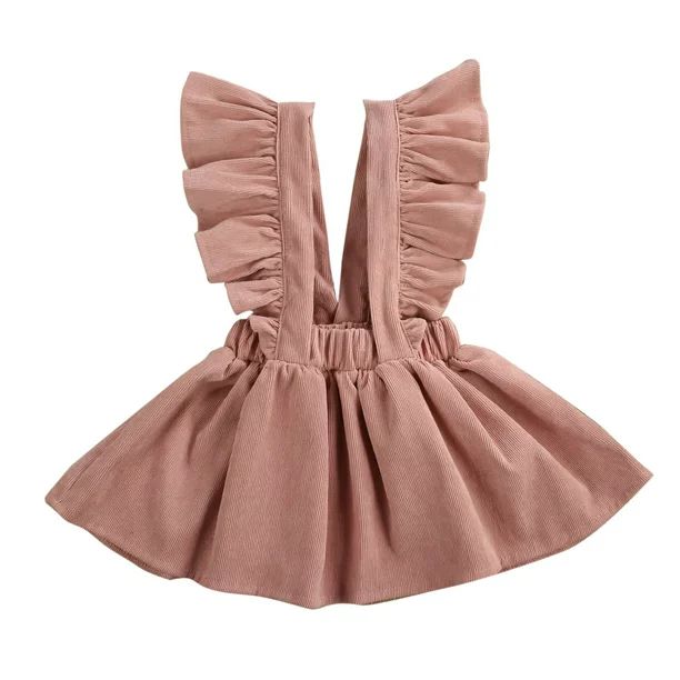 Fashion Kid Girl Fly Sleeve Strap Dress Corduroy Tutu Skirt Clothes Cute Outfits | Walmart (US)