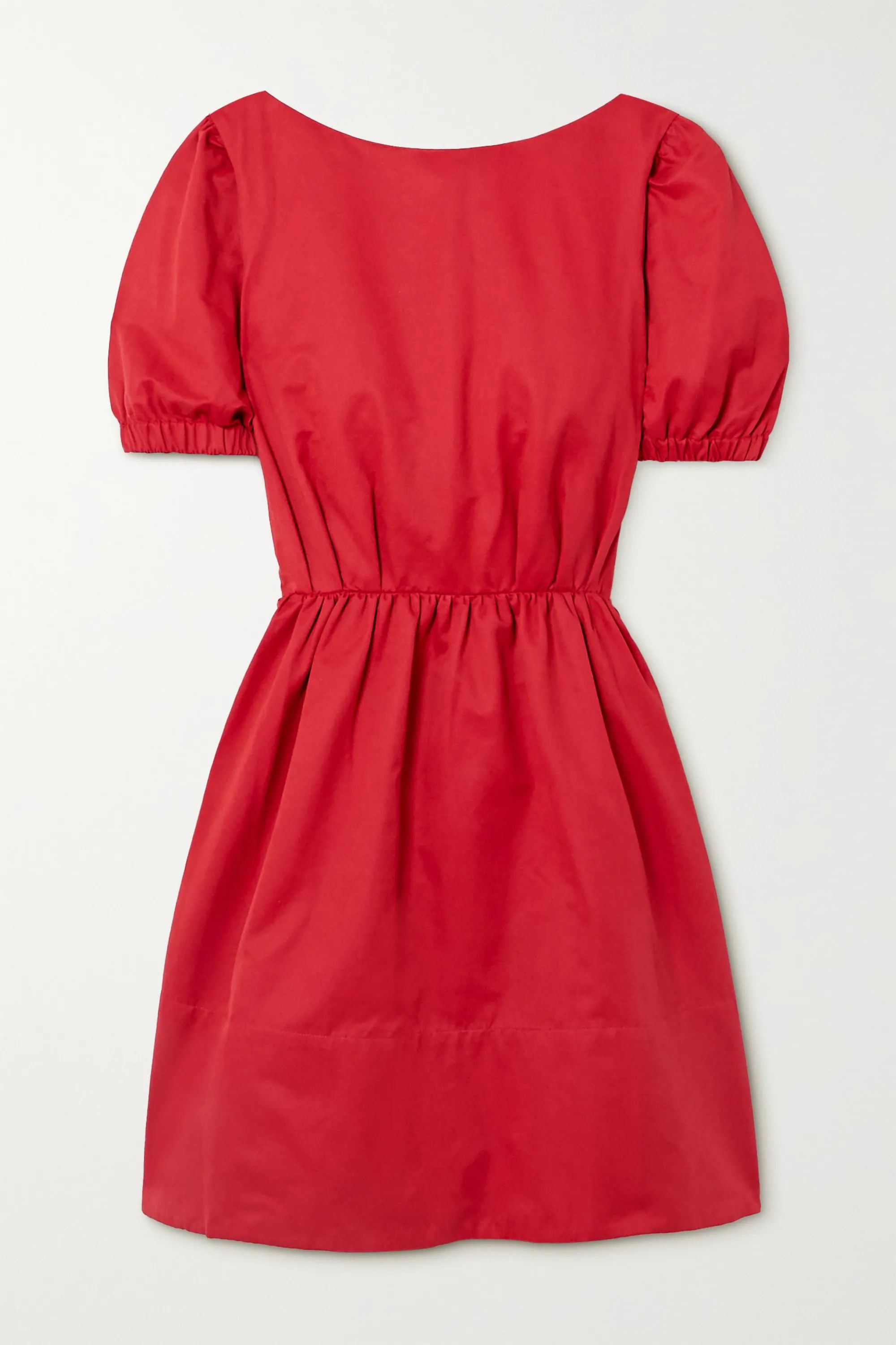 Red Alix open-back cotton-blend faille mini dress | STAUD | NET-A-PORTER | NET-A-PORTER (US)