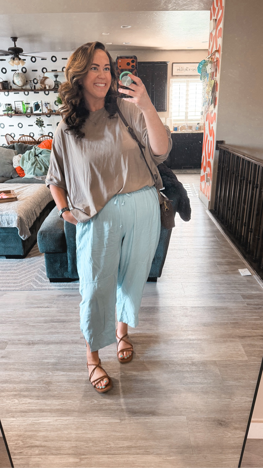 Some days you just need pants that feel like pajamas but look like you tried. Today is that day. 🙌🏼 Day 3 of dressing our squishy mom bods for work this summer and this one is SO good!

Bra: XL 
Undies: XL 
Pants: Large 
Top: XL

Size 14/16 | L/XL | 5’9 | 38DD

pajama pants for work, light blue linen pants, squishy mom bods work outfit, midsize summer work outfit, comfortable work pants, amazon fashion midsize, corporate but comfy, work to weekend pants, summer work outfit size 14, amazon pants large midsize

#LTKMidsize #LTKTall #LTKWorkwear
