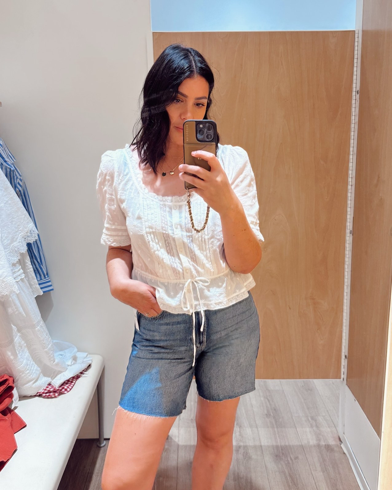 This top is an extra 50% off! It runs true to size but on the looser / generous side! I'm in the size large, great for me! 

 
