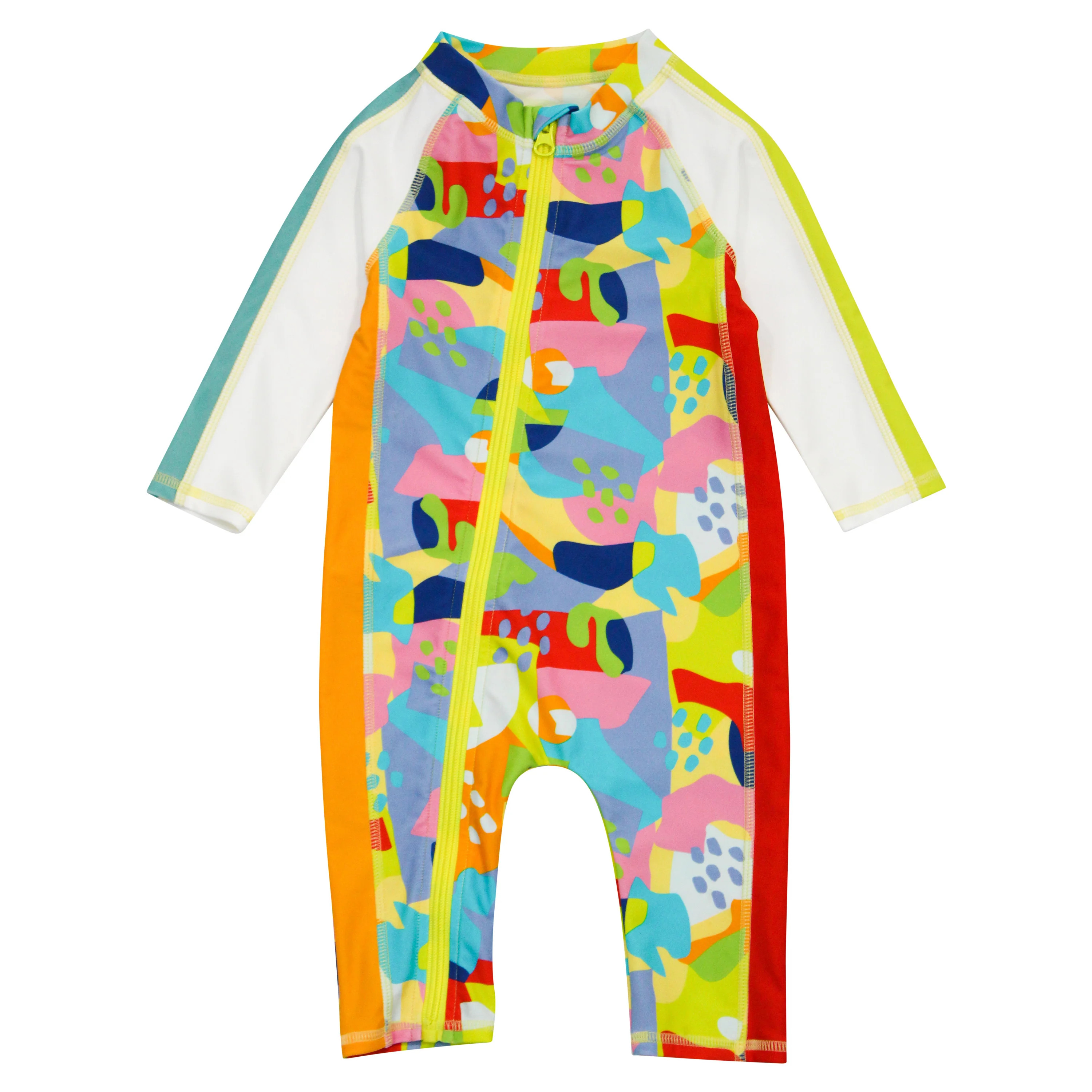 Sunsuit - Long Sleeve UPF 50+ Romper Swimsuit | "Joyful" | SwimZip