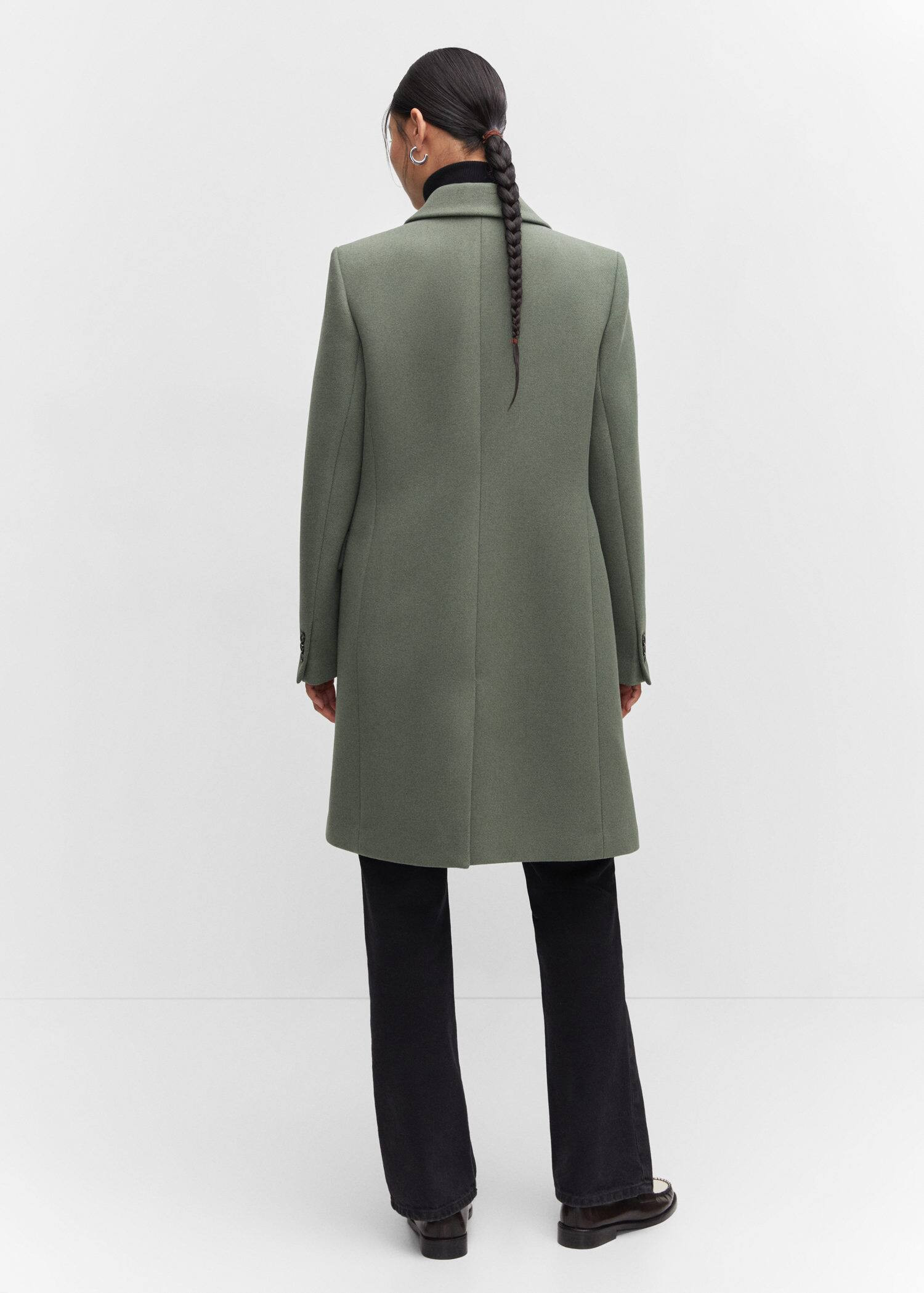 Wool double-breasted coat | MANGO (US)