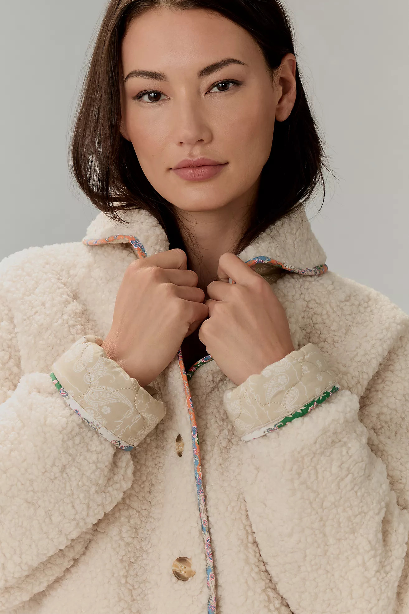 MABLE Reversible Sherpa Fleece Jacket | Anthropologie (US)