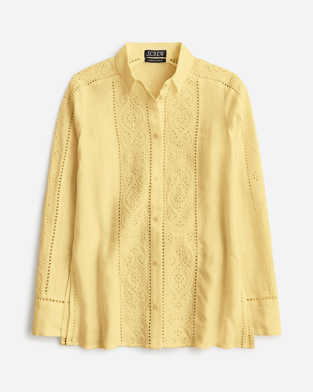 Gar&ccedil;on classic shirt in eyelet linen | J. Crew US