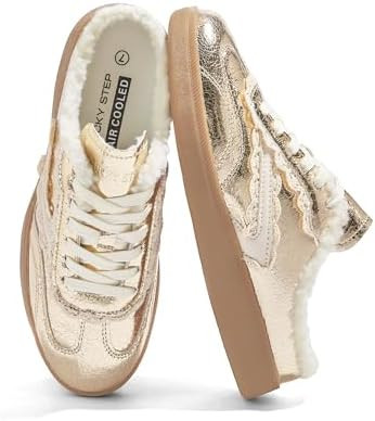 LUCKY STEP Women’s Mule Fashion Sneakers Slip On Backless Walking Shoes Winter Retro Comfy Casu... | Amazon (US)