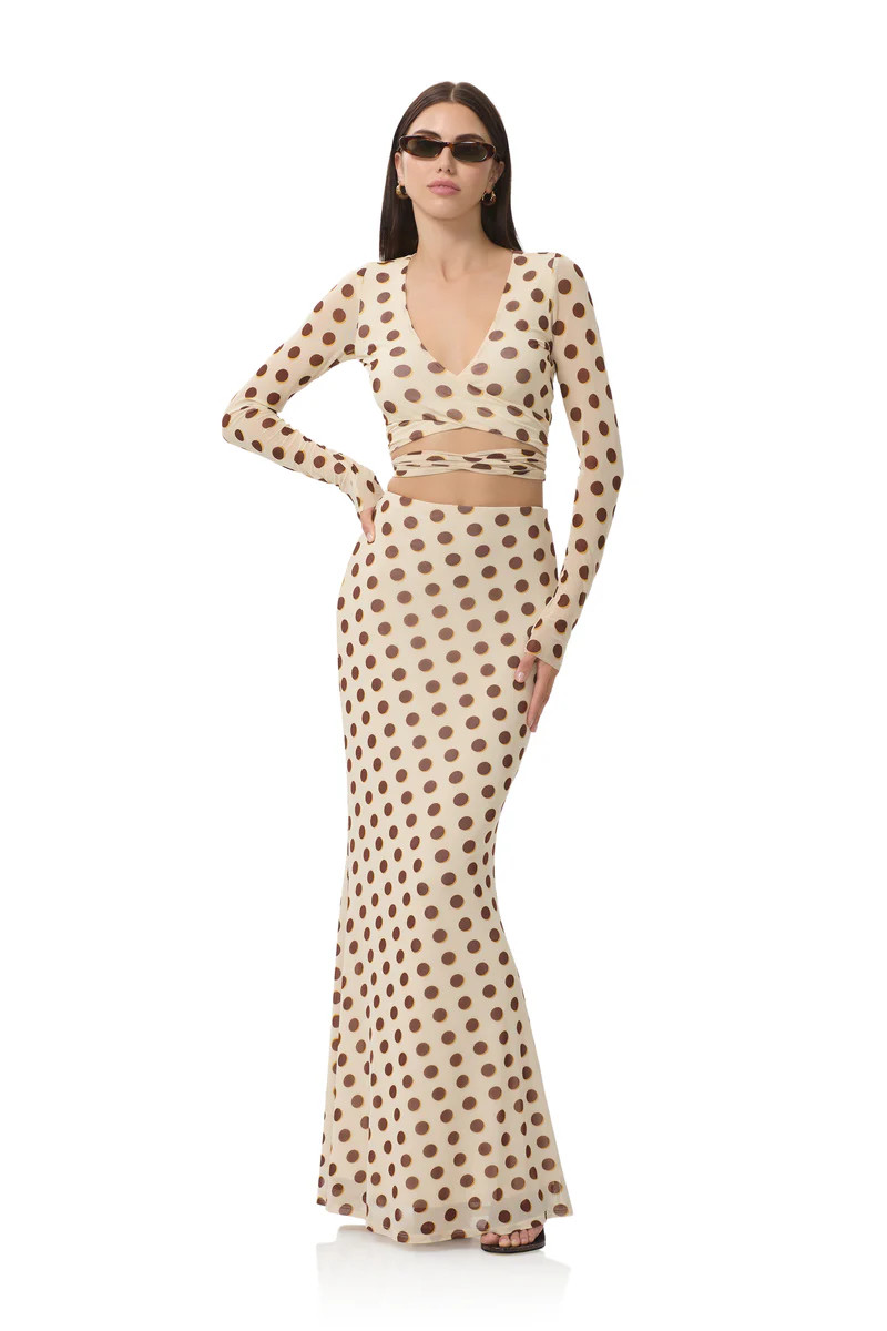 Halsey Top - Gold Halo Dot | ShopAFRM