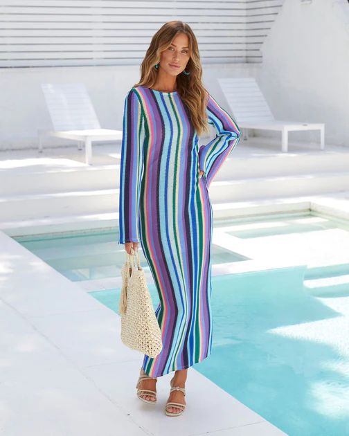 Islas Knit Stripe Maxi Dress | VICI Collection