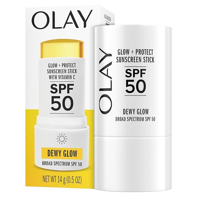 Olay Glow & Protect SPF 50 Face Sunscreen Stick, Fragrance Free, 0.5 OZ (14 G), Dewy Finish Sunsc... | Amazon (US)