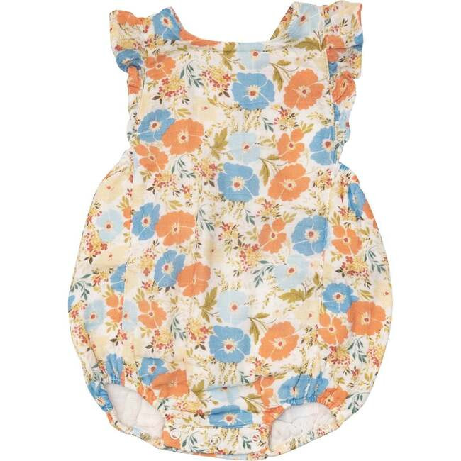Angel Dear | Poppy Mix Ruffle Sunsuit | Organic Cotton (Multicolor, Size 6-12M) | Maisonette | Maisonette