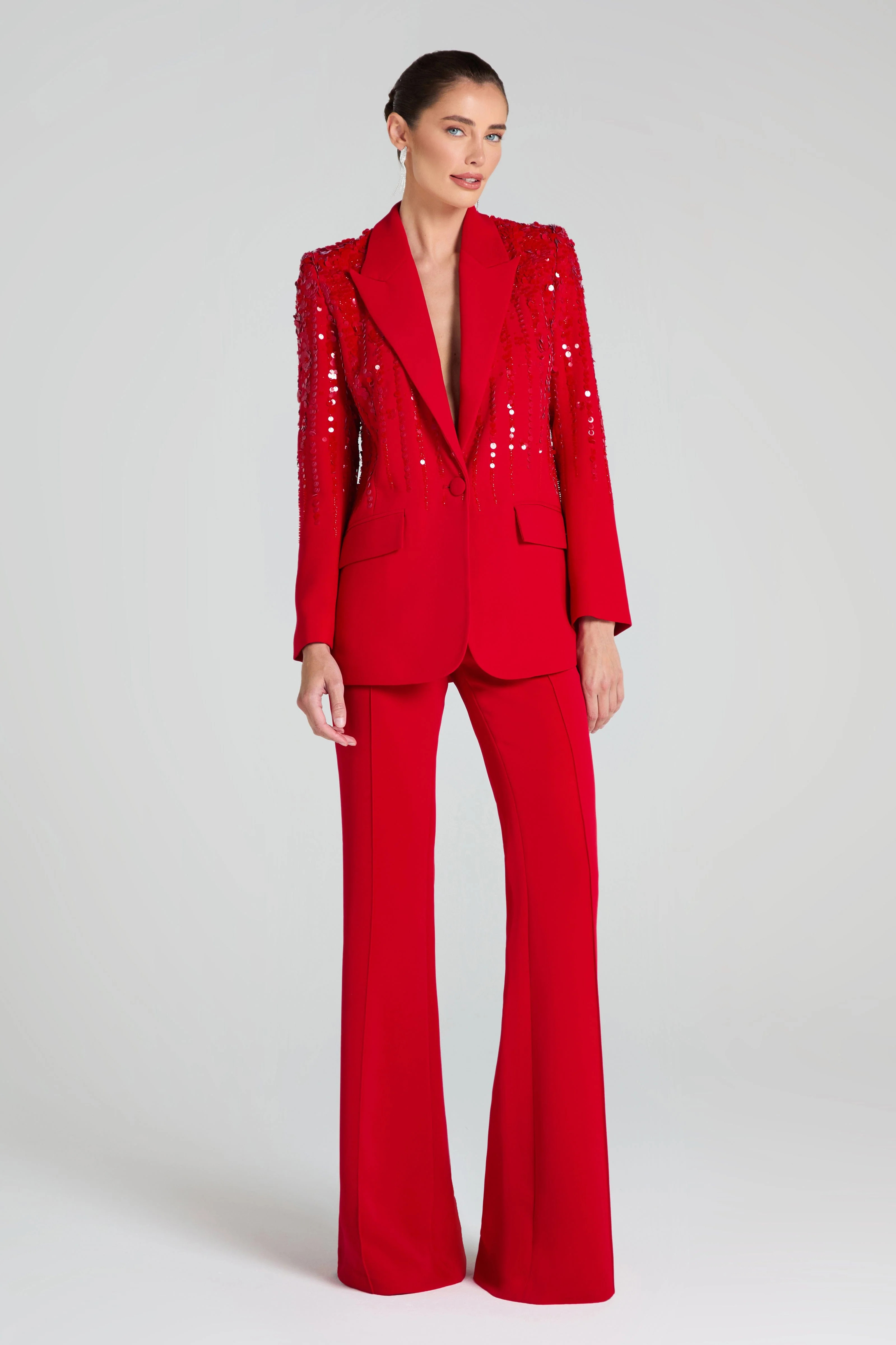 Lucille Red Blazer | Nadine Merabi