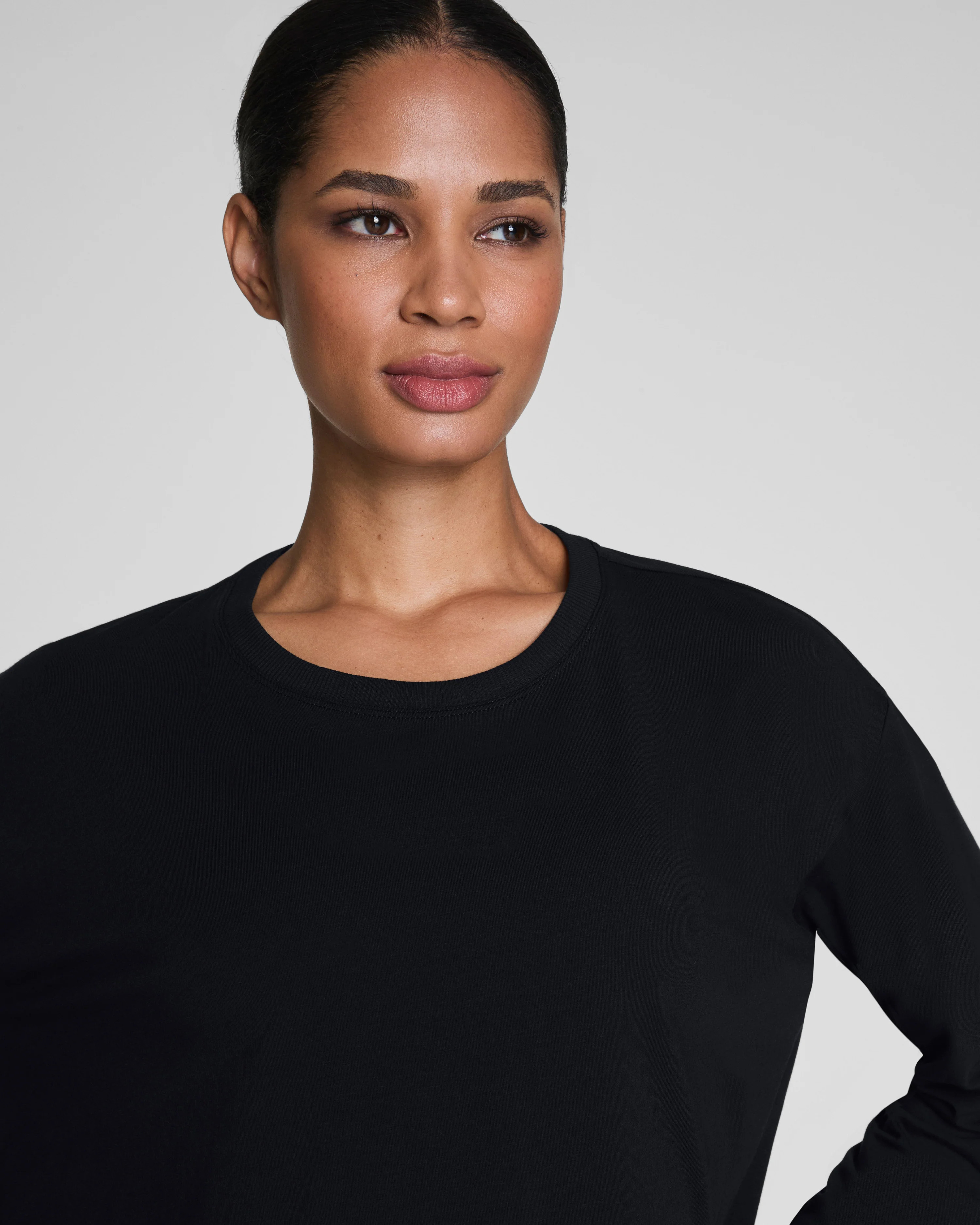 Cropped Long Sleeve Workout Top - 4-Way Stretch Cotton | SPANX | Spanx Canada