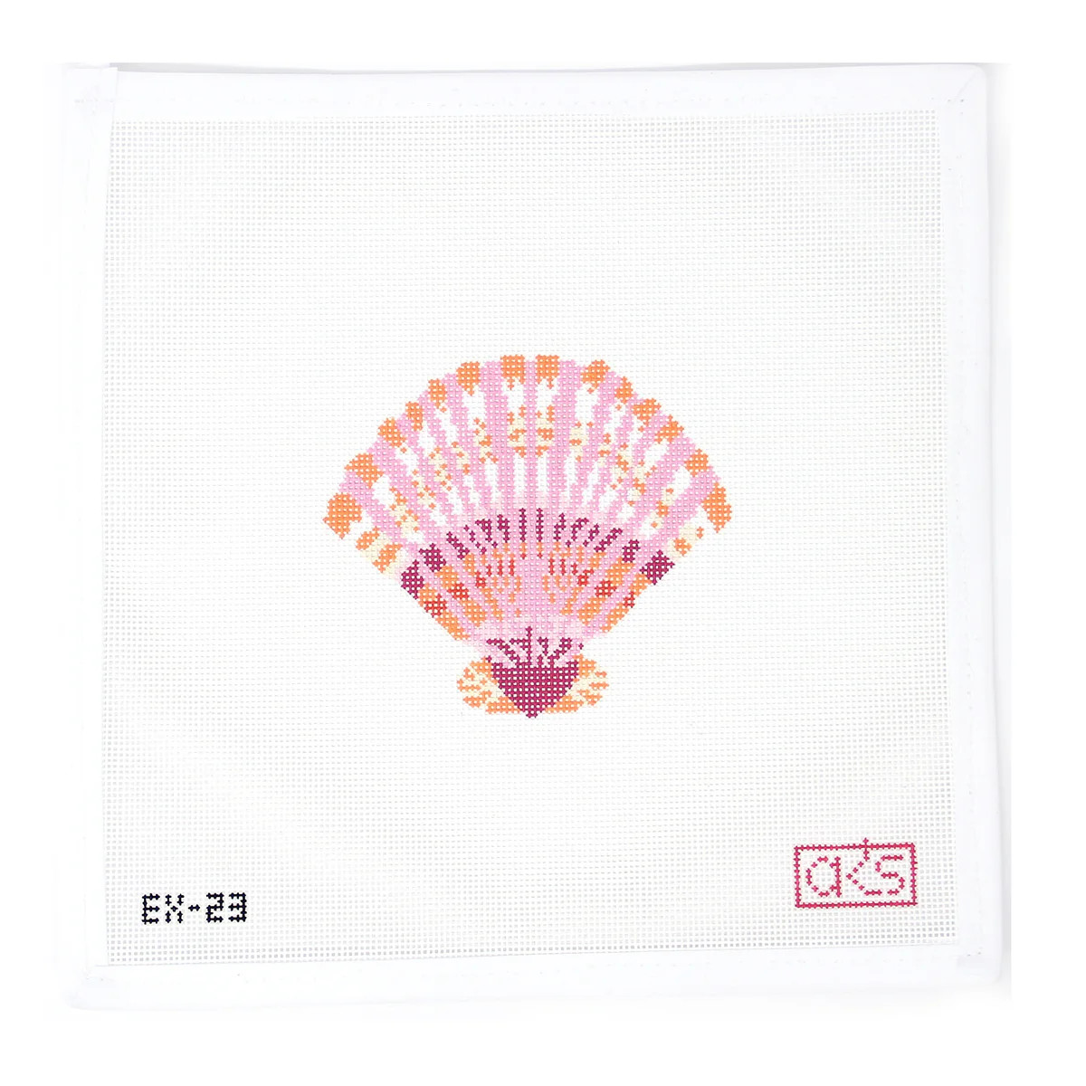 Magenta Scallop Shell | Greystone Needlepoint