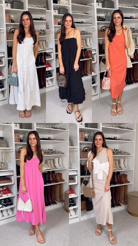 5 spring & summer midi / maxi dresses I’m loving for the upcoming season! 👗

White denim dress: sized down (XS)
Pink dress: true to size (S)
Coral tank dress: size down (I got my true size S and it’s a little big) 
Taupe high neck tank dress: true to size (S) 
Black dress: true to size (S) 

Spring dress / summer dresses / shower dress / casual dresses



#LTKstyletip #LTKfindsunder100 #LTKSeasonal
