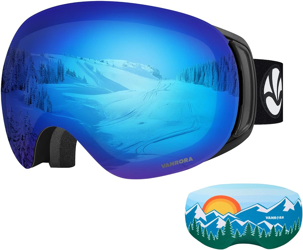 VANRORA Ski Goggles, Snowboard Goggles - Frameless Interchangeable Lens, Anti Fog and 100% UV Pro... | Amazon (US)