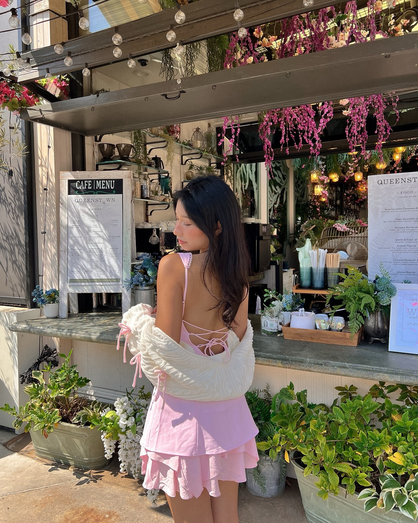 When dressing up and visiting cute cafes are your immediate mood boosters 🌸🍵✨

Wearing this beautiful baby pink dress from @ohpolly 

#ohpolly #ohpollydress #falloutfit #falloutfitideas #pinterestgirl #pinterestinspired #pinterestaesthetic  #fallinspo #girlygirl #colorfuloutfit #cafehopping fall outfit ideas, baby pink mini oh polly dress, san diego fashion blogger, soft girl aesthetic
