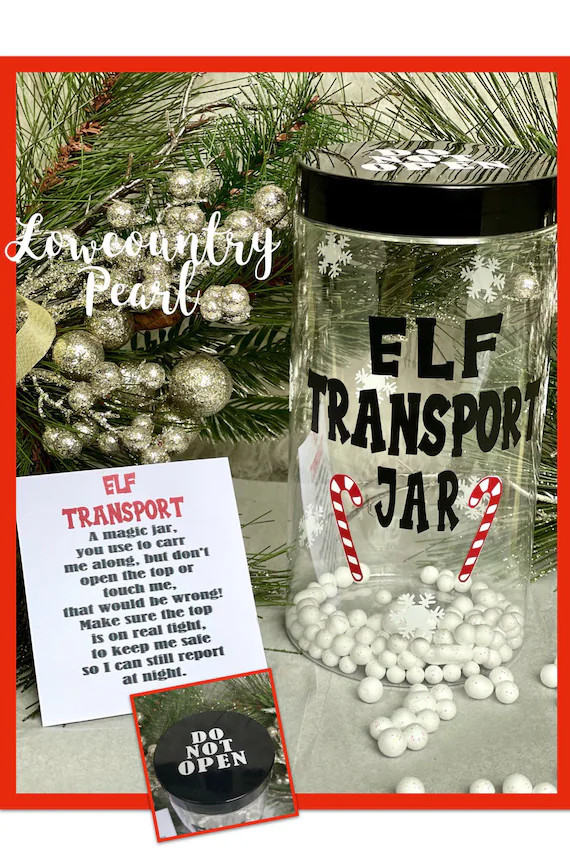 Elf *TRANSPORT JAR*, Safe Plastic Jar to carry your Elf around with you, Fake Snowballs, Jar Only... | Etsy (US)