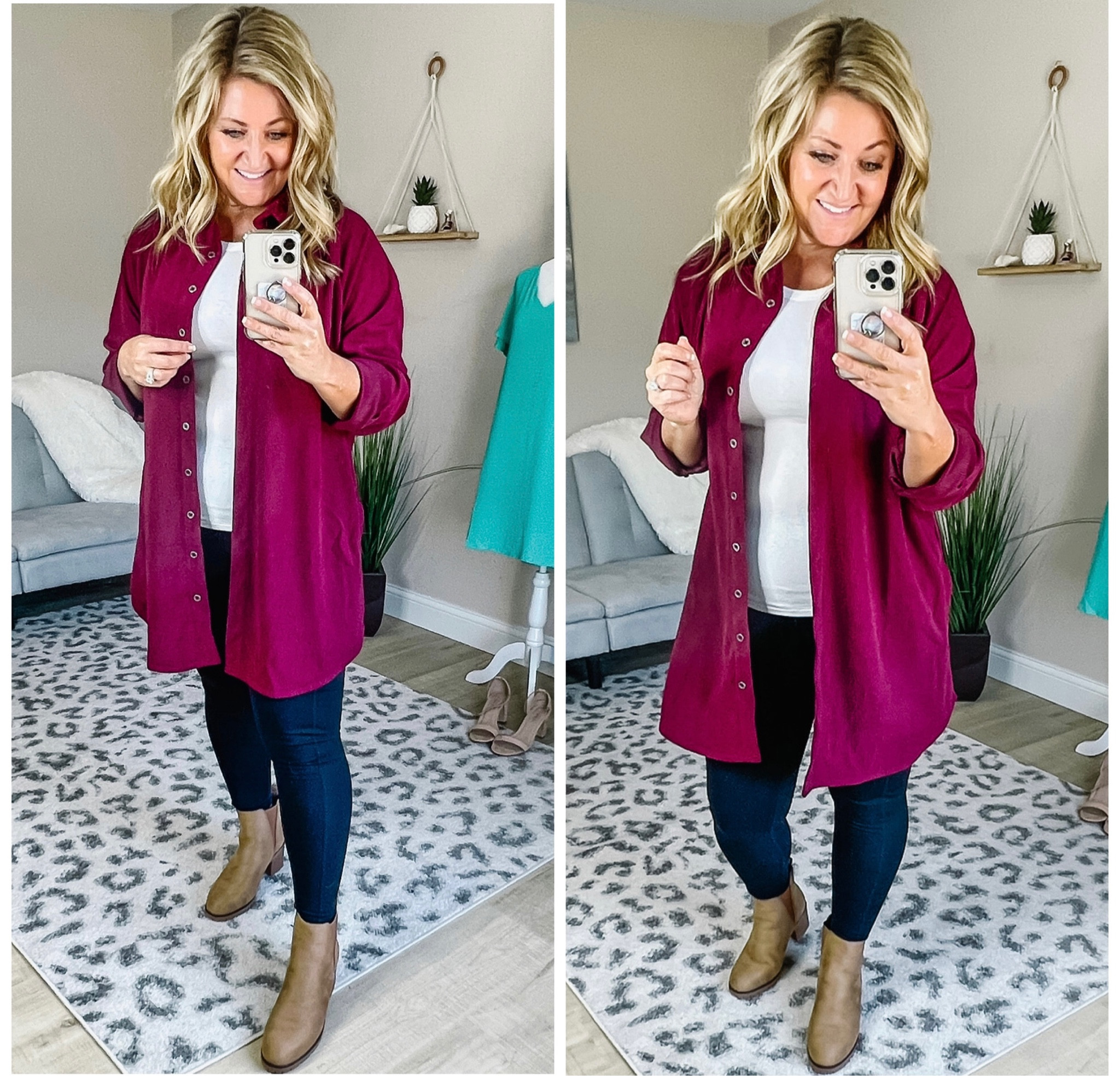 Corduroy tunic Shacket. Long enough for leggings. TTS. These compression leggings are the BEST and the Chelsea boots (1/2 size up) help give it all the fall and winter vibes! Fall outfit inspiration, Shacket season, over 40 outfit ideas, midsize, size 10, size 8, pumpkin patch outfit

#LTKsalealert #LTKunder50 #LTKstyletip