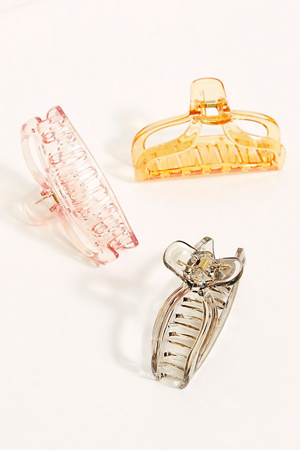 Frosted Claw Clip by Free People, Charcoal, One Size | Free People (Global - UK&FR Excluded)