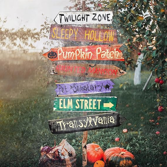 VABAMNA Halloween Decorations Outdoor Yard Sign - 7pcs Directional Signs Scary Halloween Yard Str... | Amazon (US)