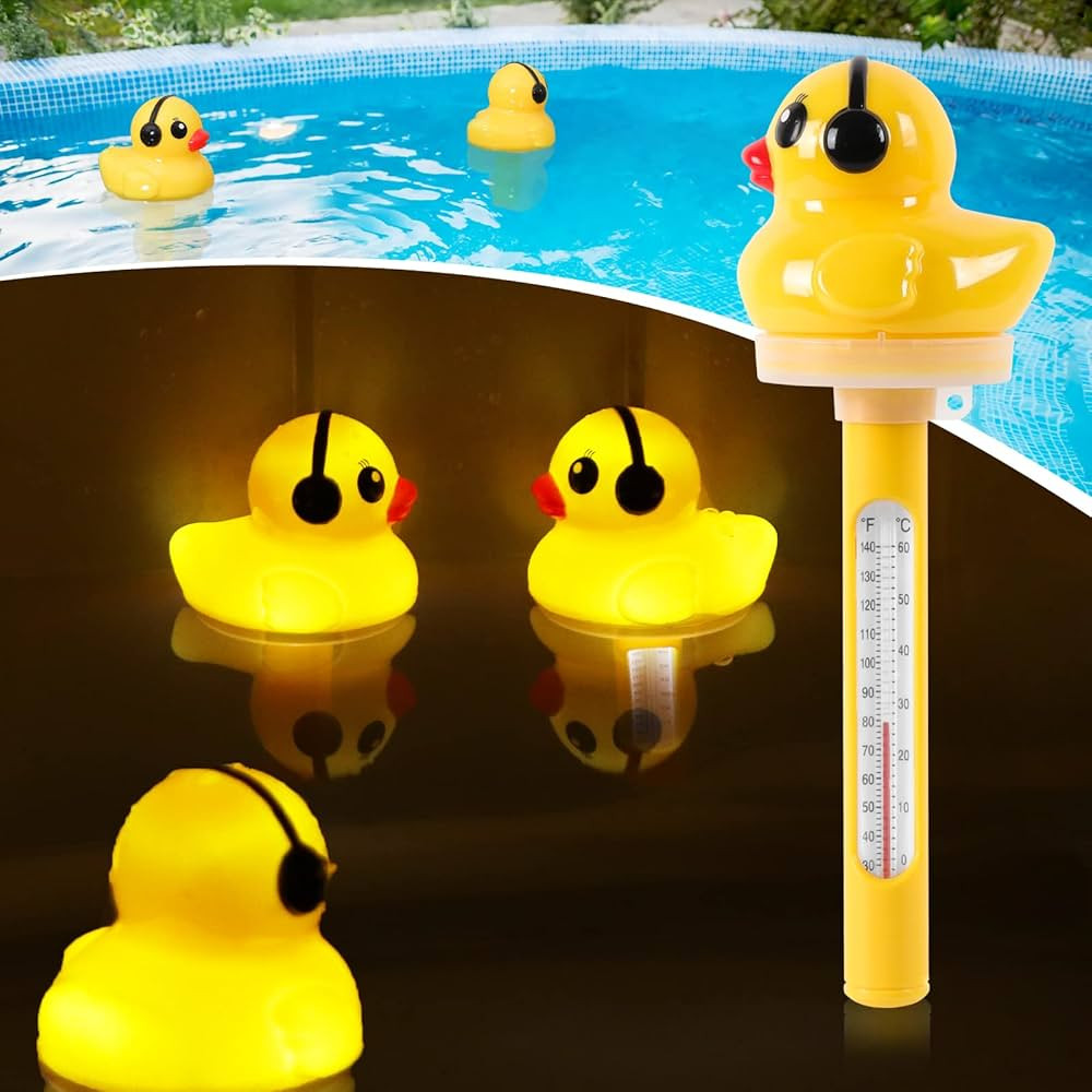 Floating Pool Thermometer, Solar Duck Water Temperature Thermometer,Large Size Easy Read Swimming... | Amazon (US)