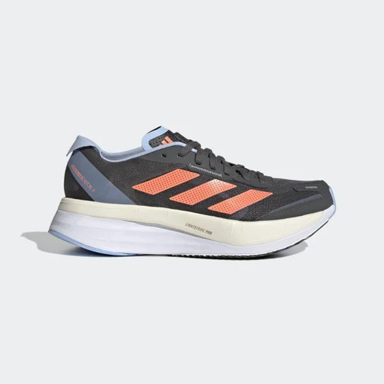 Tênis Adidas Adizero Boston 11 Feminino - Cinza+Laranja | Netshoes (BR)