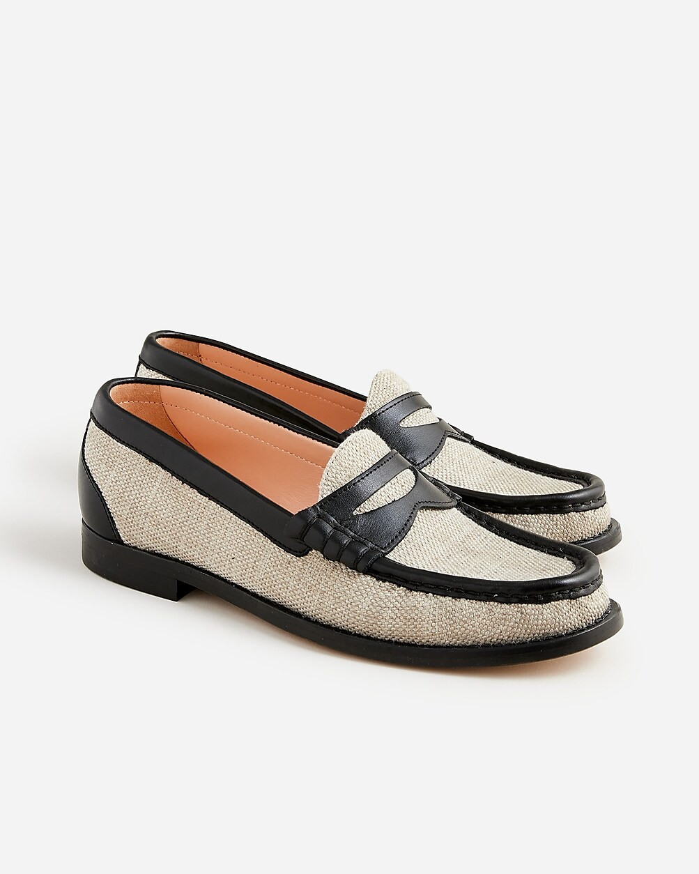 Winona penny loafers in Spanish canvas | J. Crew US