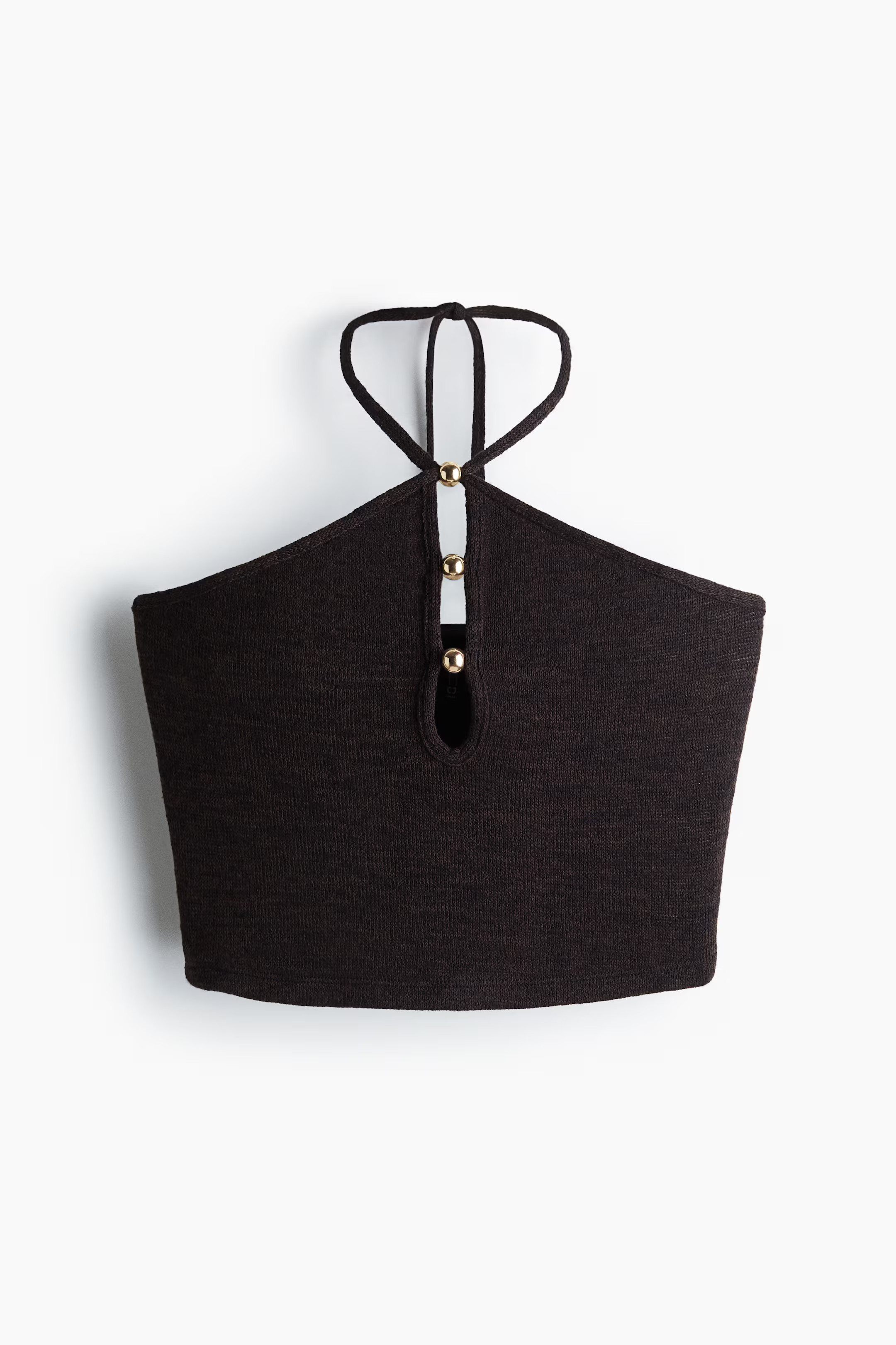 Bead-Detail Halterneck Top | H&M (US + CA)
