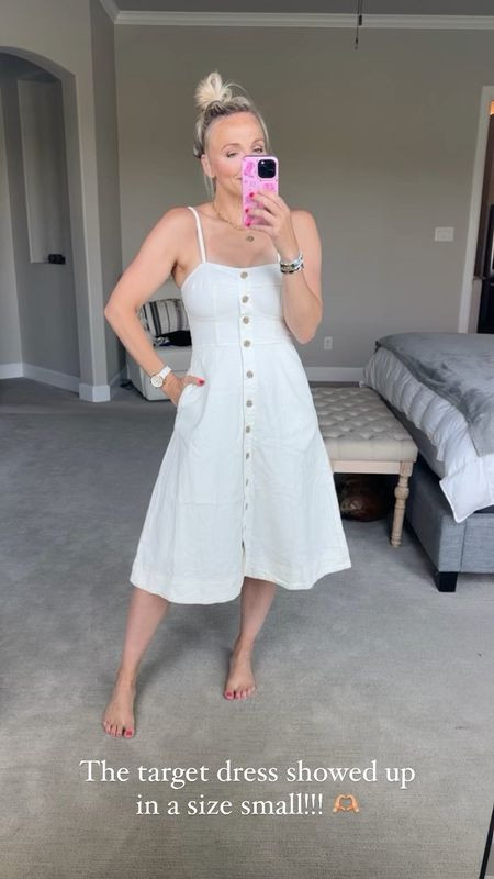 Wearing a small in the dress from target!  So perfect for all things summer and vacation! Love love the simplicity 

#LTKVideo #LTKFindsUnder50 #LTKStyleTip