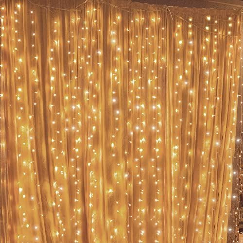 Twinkle Star 300 LED Window Curtain String Light Wedding Party Home Garden Bedroom Outdoor Indoor... | Amazon (US)
