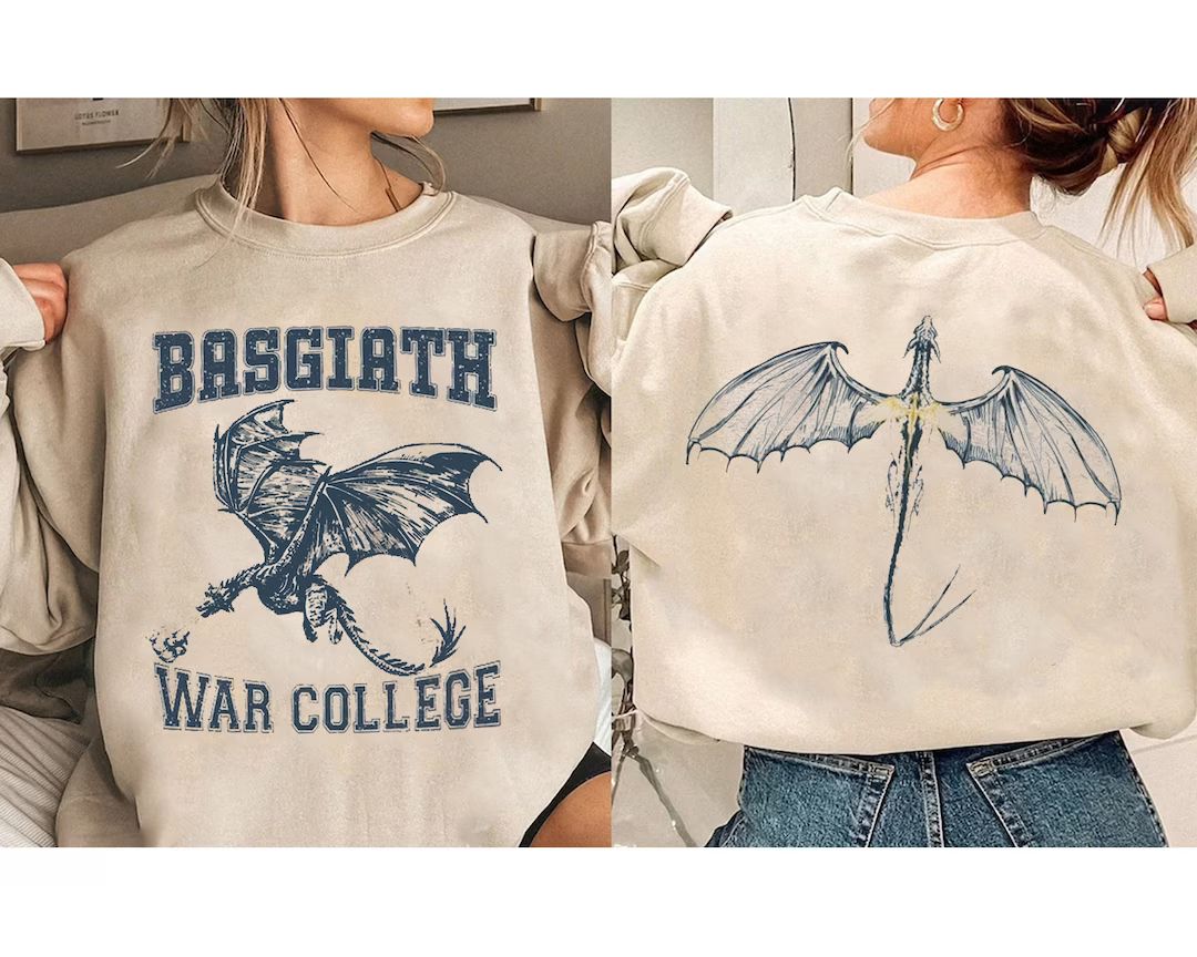 Basgiath War College Double-side Sweatshirt, Fourth Wing Sweatshirt,  Dragon Rider Violet Sorreng... | Etsy (US)