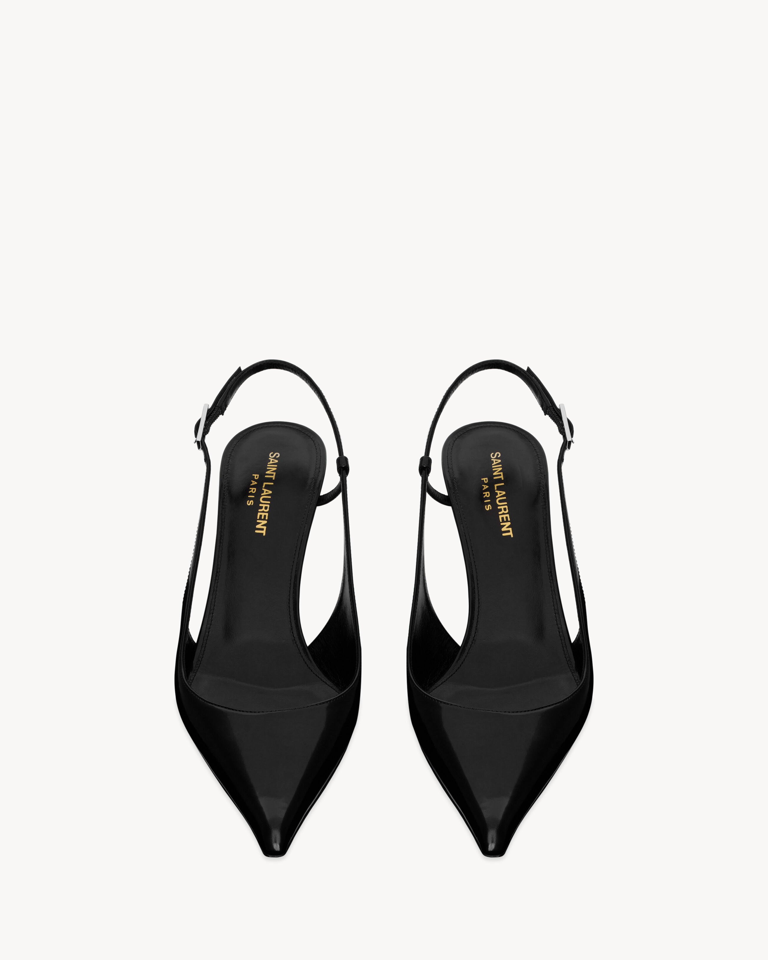 vendome slingback pumps in glazed leather | Saint Laurent Inc. (Global)