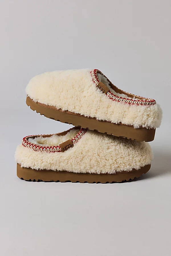 UGG Women's Tasman Maxi Curly Slipper in Natural, Women's at Urban Outfitters | Urban Outfitters (US and RoW)