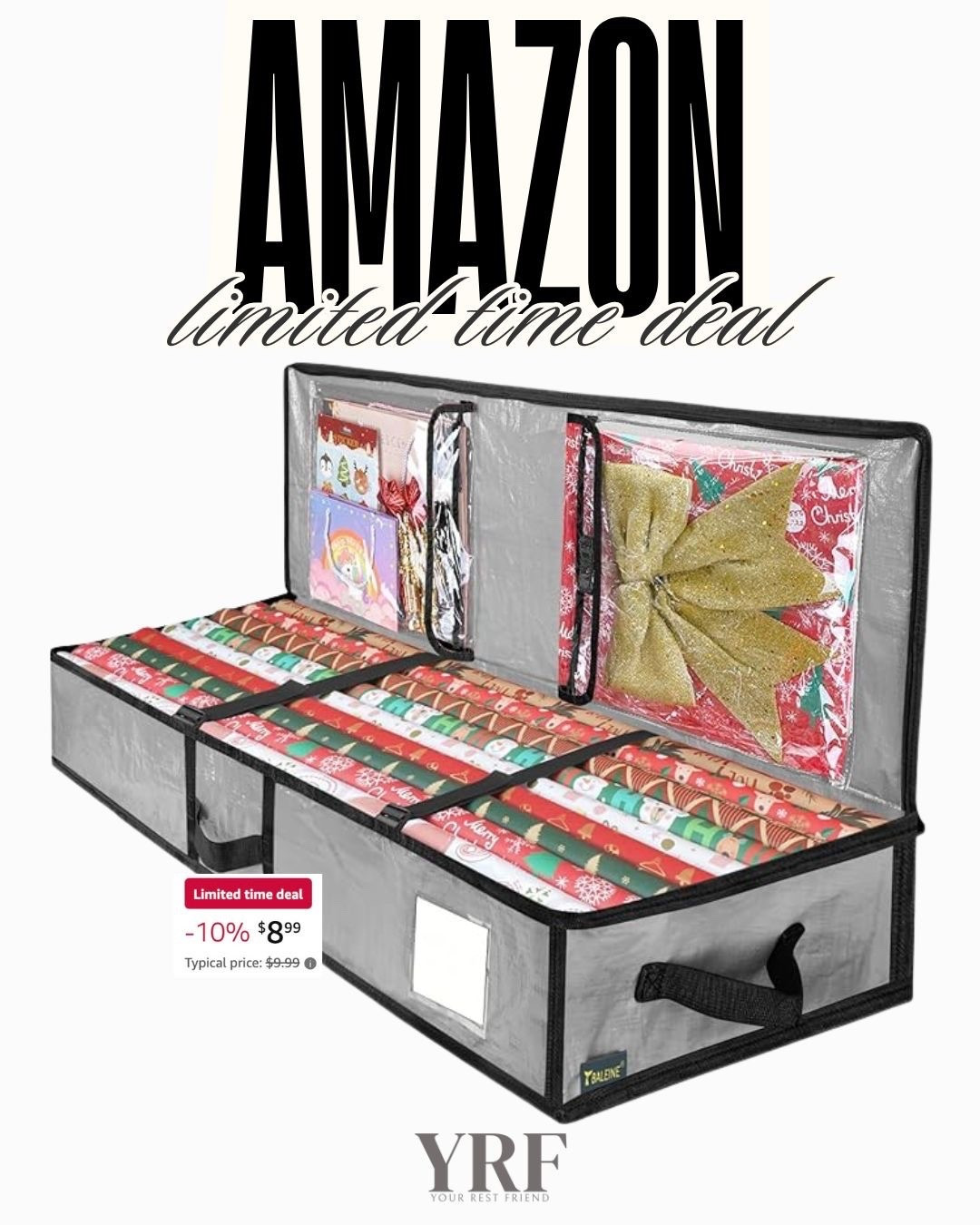 Limited-time deal on this Christmas wrapping paper storage bag. Keeps rolls organized, protected, and easy to store for the holiday season.

#ChristmasStorage #WrappingPaperStorage #HolidayOrganization #LTKFinds #LTKHome #AmazonFinds #LimitedTimeDeal #HolidayEssentials #HomeOrganization #SeasonalStorage #LTKDeals


#LTKSaleAlert #LTKSeasonal #LTKHome
