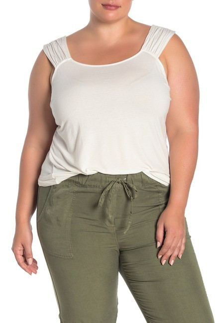 14th & UnionShirred Scoop Neck Tank (Plus Size) | Nordstrom Rack