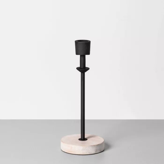Wood & Metal Single Candle Holder Medium - Hearth & Hand™ with Magnolia | Target