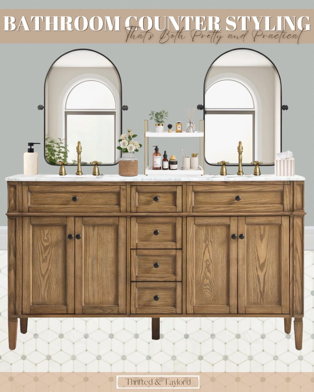 This is one of those little areas that can make a space feel so much more pulled together without needing a full refresh.

Bathroom counter styling doesn’t have to be complicated—just a few everyday pieces grouped in a thoughtful way can make it feel clean, calm, and a little more elevated.

It’s that mix of practical and pretty that makes it feel like it actually works for real life.

Everything is linked here if you’re looking to bring a more collected, clutter-free feel to your bathroom counter. 

#LTKHome