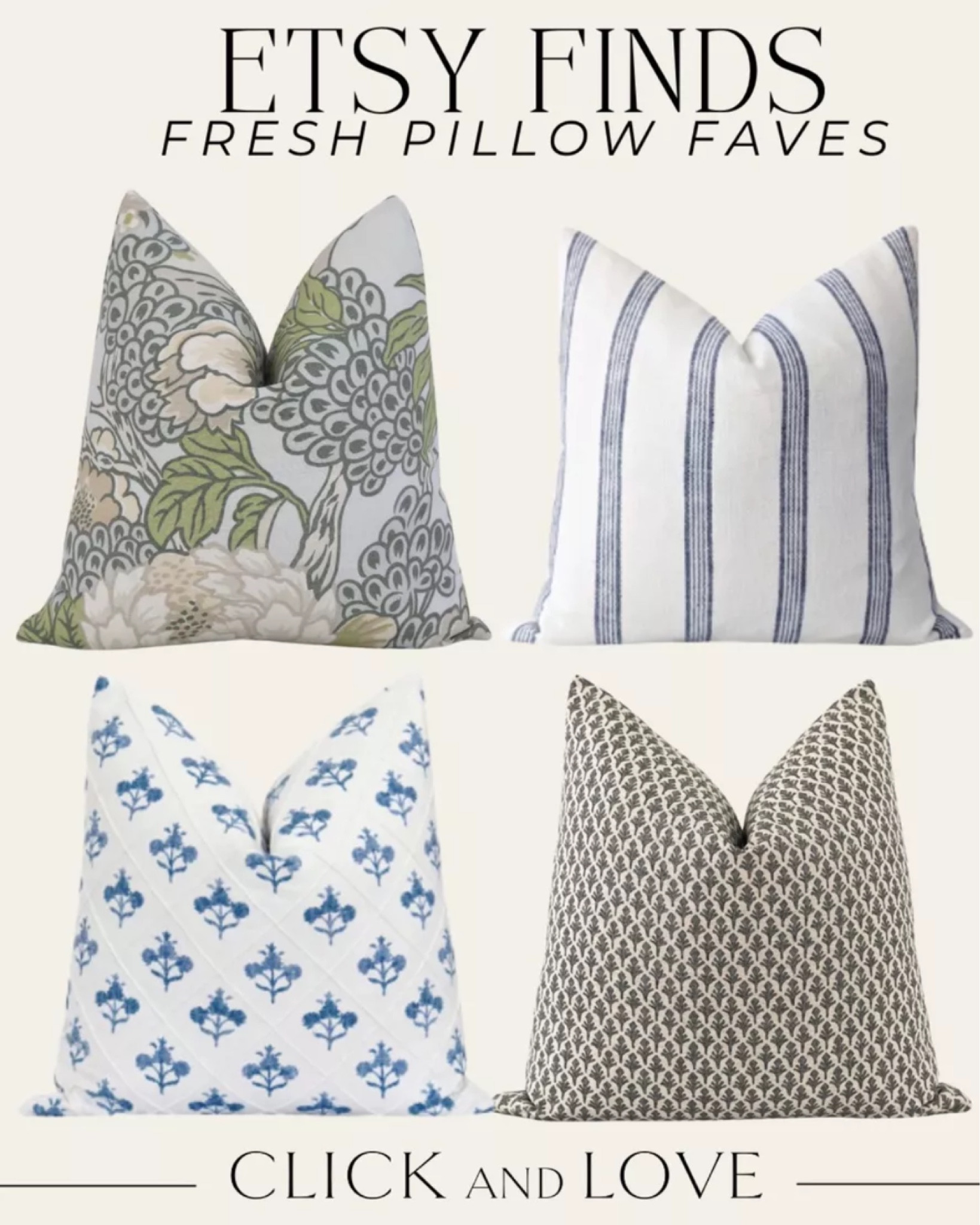 New Etsy pillow finds! These colors are perfect for Spring 🤍

Etsy, Etsy pillows, floral pillow, living room, bedroom, budget friendly home, neutral home, coastal home, traditional home, pillow fine, accent decor, home accessories, home accents, spring refresh￼, modern home design, traditional pillow, spring pillows, budget friendly pillow



#LTKstyletip #LTKhome #LTKunder50