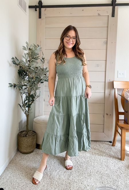 The prettiest spring & summer dress from Amazon - Bump friendly - Wearing a size Large / Super stretchy & comes in other color options 👏🏼

#LTKfindsunder50 #LTKstyletip #LTKbump