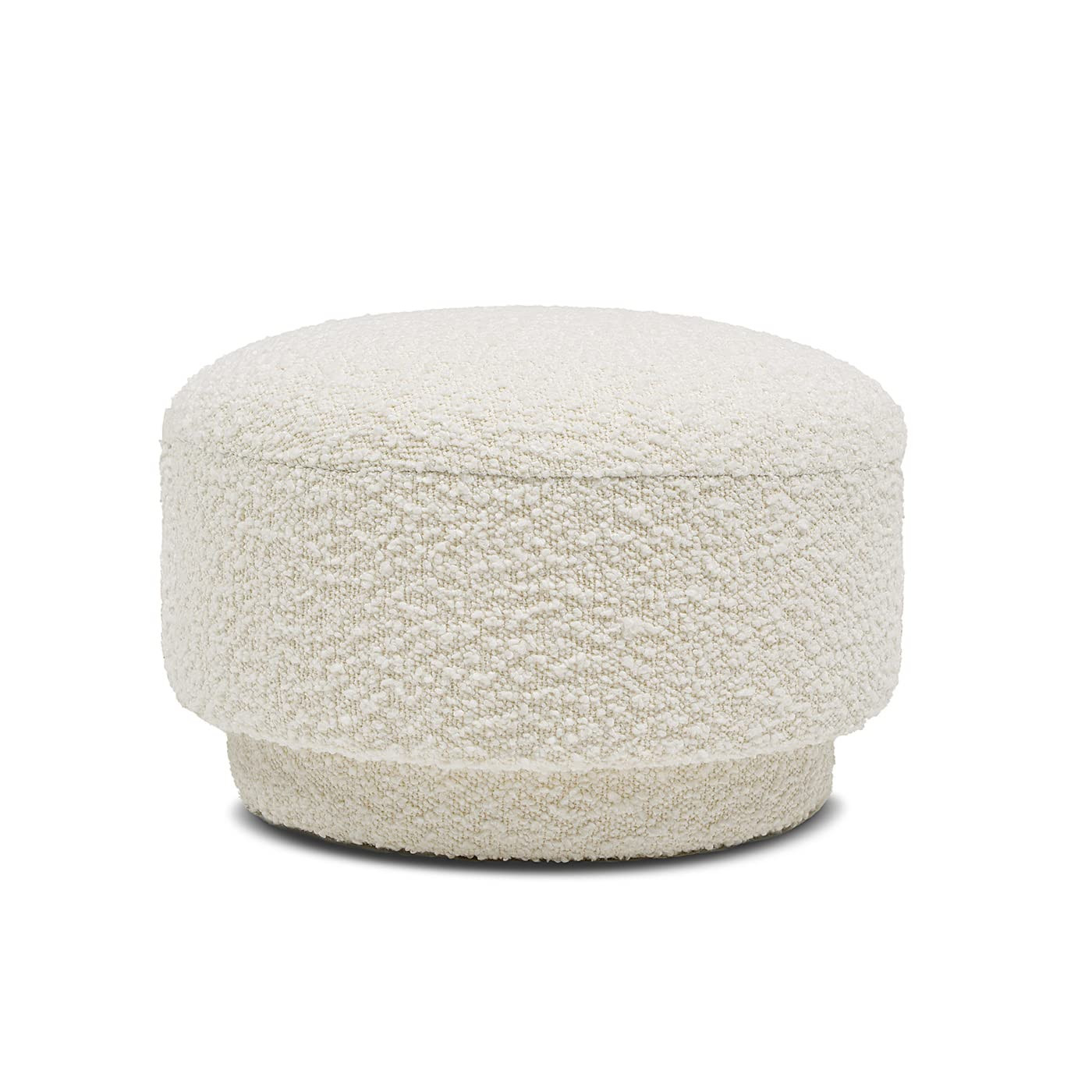 Jennifer Taylor Home Fuji 15" Mushroom Footstool Ottoman, Ivory White Boucle | Amazon (US)