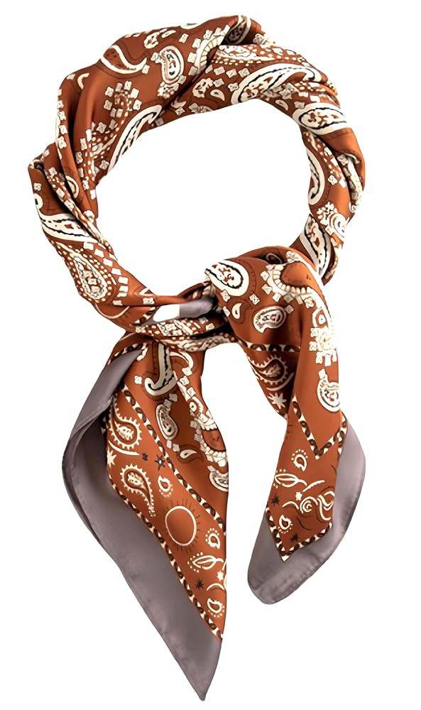 MINIDORA Satin Scarves for Women 27.5 × 27.5 inches Medium Square Elegant Silk Feeling Head Scar... | Amazon (US)