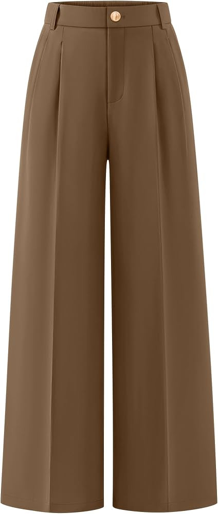 ZESICA Women's Wide Leg Dress Pants 2026 High Waisted Business Casual Palazzo Pants Work Office S... | Amazon (US)