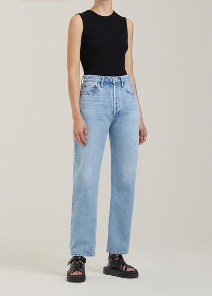 Sutton V Back Bodysuit in Black | AGOLDE