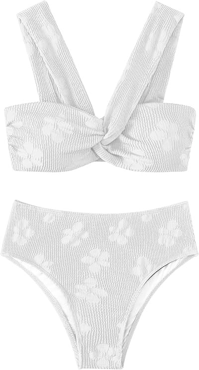 Lilosy Sexy Halter Full Coverge Floral Pattern High Waisted Bikini Women Bathing Swimsuit Set 2 P... | Amazon (US)